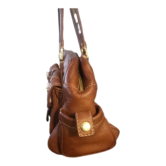 Michaels by Michael Kors purse, light tan leather, 17 inches wide, 8 inches deep - Picture 5 of 9